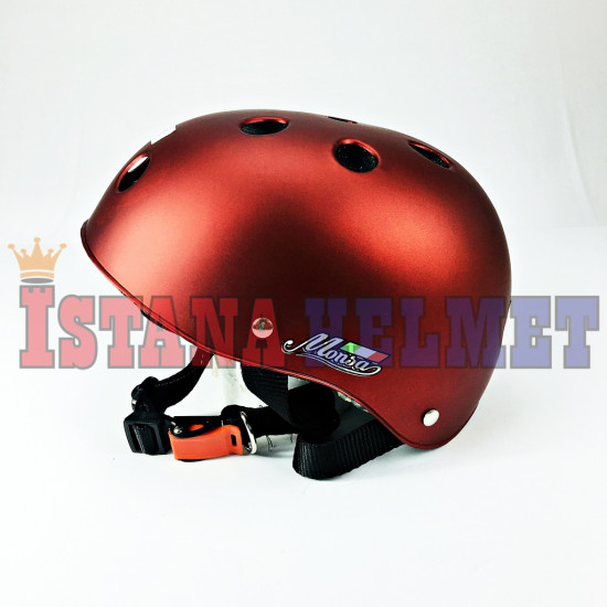 HELM MONSA BIKE RED MRN DF (CV)