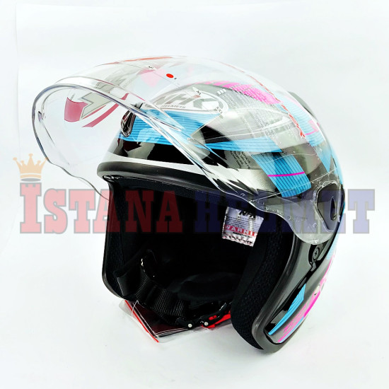 NHK R-6 # CUBE BLACK/L.BLUE/PK (L)