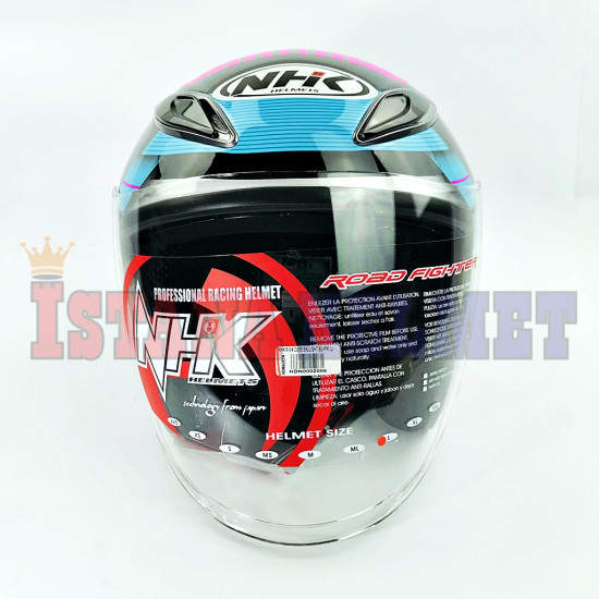 NHK R-6 # CUBE BLACK/L.BLUE/PK (L)
