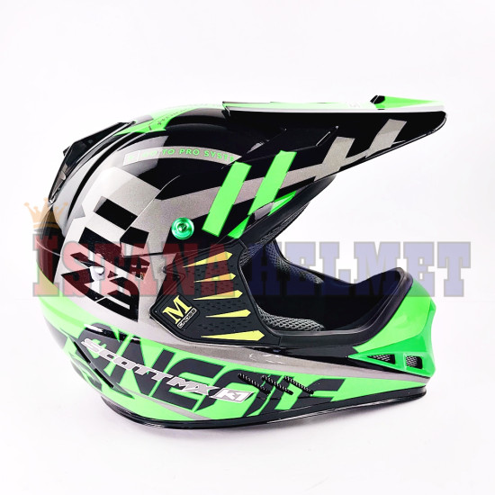 SCOTT MX KIDS # ONE FILE BK/GRN (GP)