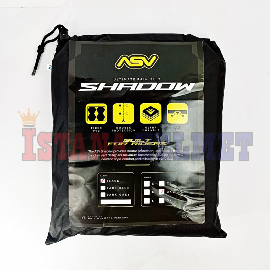 JAS HUJAN ASV SHADOW BLACK (XXXL)