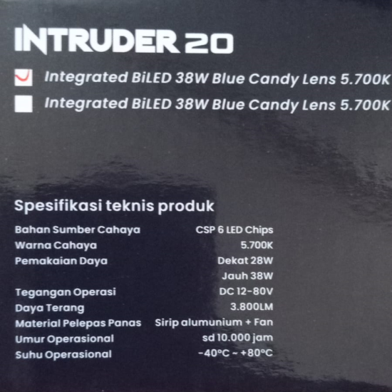 LAMPU Bi-LED AUTOVISION INTRUDER DE BLUE LAMPU Bi-LED AUTOVISION INTRUDER DE BLUE