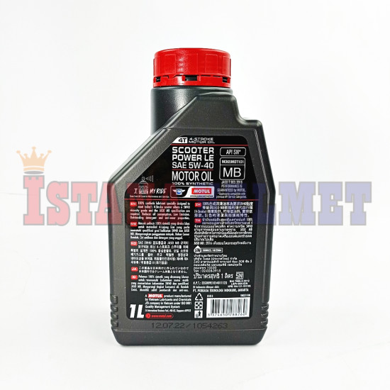 OLI MOTUL SCOOTER POWER LE 5W-40 0,8L