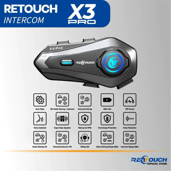 RETOUCH INTERCOM BT HEADSET X3 PRO