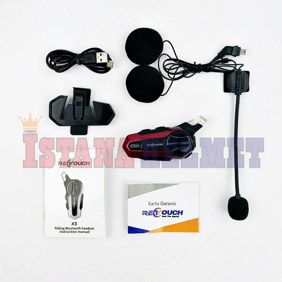 RETOUCH INTERCOM BT HEADSET X3 RED