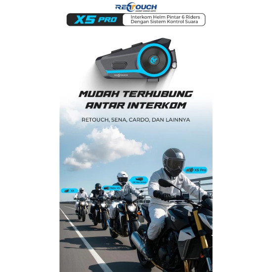 RETOUCH INTERCOM BT HEADSET X5 PRO