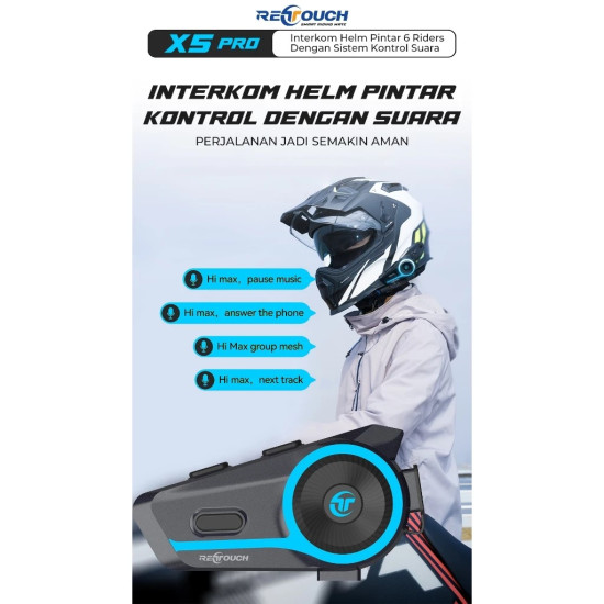 RETOUCH INTERCOM BT HEADSET X5 PRO