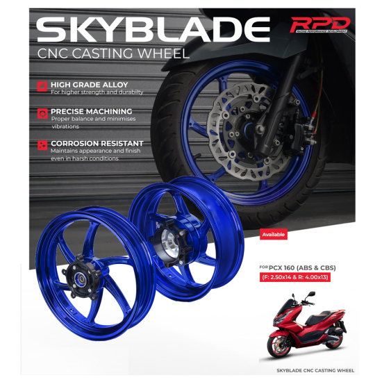 VELG RPD SKYBLADE CNC PCX160 SILVER
